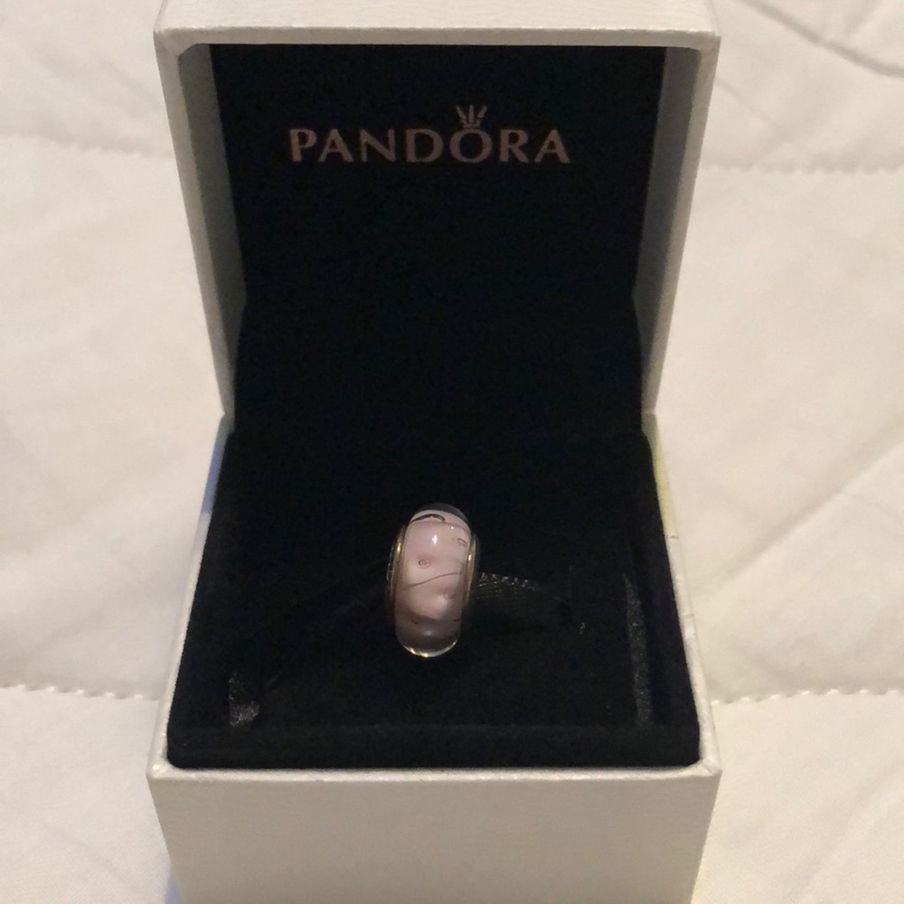 Pandora pink glass bead